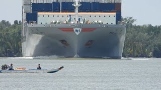 Watch Container Ships Make STurns  4K Shipspotting [upl. by Larimor]