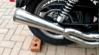 Harley Davidson Sportster 2 into 1 Exhaust Short Shots Upgrade [upl. by Suehtomit]