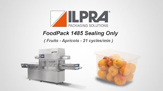 ILPRA In Line Traysealer  Fruit Apricots packaging Foodpack 1485 [upl. by Marrissa952]