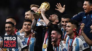 Legendary soccer announcer Andres Cantor recounts his native Argentinas World Cup victory [upl. by Amled]