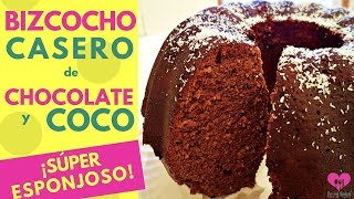 BIZCOCHO CASERO de CHOCOLATE Y COCO ¡Muy Esponjoso 🍰 BUNDT CAKE [upl. by Llehsram]