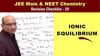 Ionic Equilibrium  Revision Checklist 29 for JEE amp NEET Chemistry [upl. by Teresita]