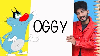 Oggy and The Cockroaches  How To Turn Words OGGY into Picture  Theakashcreations [upl. by Ataymik]