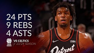 James Wiseman 24 pts 9 rebs 4 asts vs Celtics 2324 season [upl. by Jb]