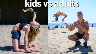 KIDS vs ADULTS All Star Gymnastics Challenge [upl. by Nirrek156]