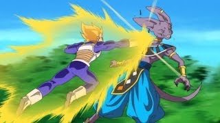 DBZ Battle of Gods English FanDub Vegeta vs Beerus BillsBeers [upl. by Nylidnam]