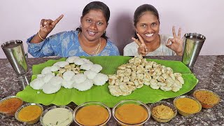 Idly VS Kulipaniyaaram With Kaara Kolambu Eating Challenge In Tamil Foodies Divya VS Anudhya [upl. by Eissehc]