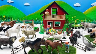 Diorama Farm World With Playmobil Country Set  Horse Sheep Cow Pig [upl. by Rats440]