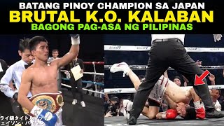 Batang Pinoy New Champion ng WBO sa Japan lumaban Round 2 KO kalaban [upl. by Elylrac706]