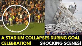 Stadium COLLAPSES during goal celebration in SHOCKING scenes [upl. by Mary144]