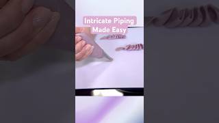 Intricate piping is WAY easier than you think sostudio5 piping cakedecorating [upl. by Aiouqahs322]