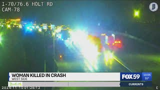 1 dead after crash on Interstate 70 on west side of Indianapolis [upl. by Naillimxam]