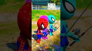 BABY SPIDERMAN TEAM RESCUE SPIDEY HULK amp IRON MAN FROM VENOM ARMY 😭🥹 spiderman gta5 shorts [upl. by Risay]