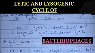 LYTIC AND LYSOGENIC CYCLE OF BACTERIOPHAGES bsc1styearzoologynotes zoology bsc universitynotes [upl. by Bud]