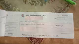 চেক লেখার সঠিক নিয়ম DutchBangla Bank limited  ডাচ বাংলা ব্যাংক চেক লেখার নিয়ম  Hahakar 7 [upl. by Astera]