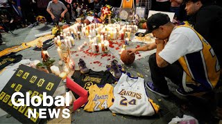 Kobe Bryant death Tributes pour in amid chopper crash investigation [upl. by Jeremy]