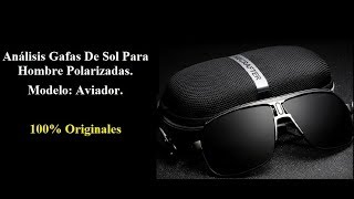 Analisis Gafas De Sol Para Hombre Polarizadas Modelo Aviator 100 Originales [upl. by Ecnarf]