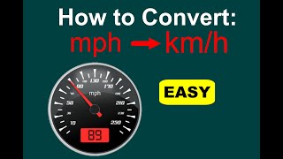 How to Convert mph to kmh mph to kph EASY [upl. by Baryram]