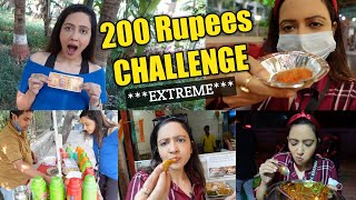 Living On 200 Rupees Extreme Challenge 😳 Food amp Travel Included  Garimas Good Life [upl. by Atsejam194]