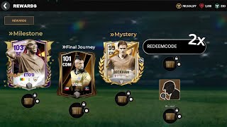 2x REDEEM CODES HOW TO COMPLETE ALL EVENTS FREE ICONS IN FC MOBILE [upl. by Haral893]