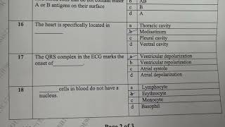 Human Anatomy and PhysiologyI HAPI Mumbai University question paper January 2023 [upl. by Llenaej365]