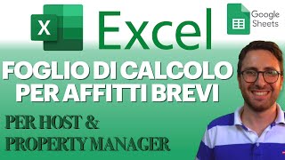 Foglio EXCEL per Affitti Brevi  x Host amp Property Manager [upl. by Ahseki541]