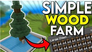 MINECRAFT EASYEST WOOD FARM TUTORIAL MCPE BEDROCK [upl. by Llebanna]