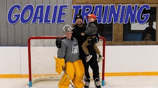 Hockey Goalie Training Session With Pepperoni [upl. by Arny]