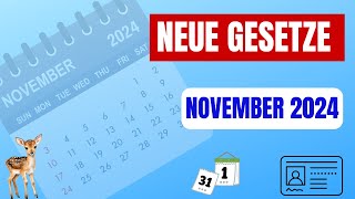 Das bringt der November 2024 – Neue Regelungen und Rechte [upl. by Almond]