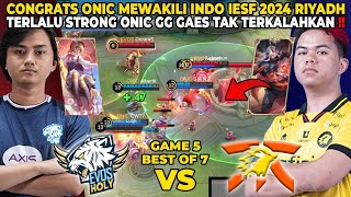 CONGRATS FNOC MEWAKILI INDO KE IESF 2024 DI RIYADH  ONIC TERLALU STRONG GG GAES  EVOS VS FNOC [upl. by Harutek757]