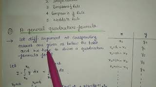 A General Quadrature Formula Numerical Integration numericalanalysis [upl. by Odnala]