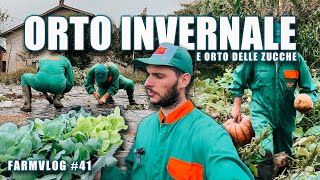 Farm Vlog41  ORTO INVERNALE  Finiamo gli ultimi trapianti 🌱 e raccogliamo qualche zucca 🎃 [upl. by Rebmat]