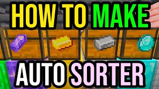 EASIEST AUTO SORTER in Minecraft Bedrock 2024  Item Storage System Tutorial [upl. by Funch368]