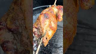 Whole Chicken on the Weber Rotisserie 😋 grilledchicken webergrills [upl. by Nysilla]