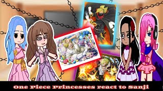 One Piece Princesses react to Sanji  Sanji Vs Queen  gacha react [upl. by Ahsilet]