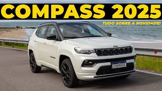 JEEP COMPASS 2025 ESTREIA COM MOTOR 20 TURBO A GASOLINA EM DUAS NOVAS VERSÃ•ES [upl. by Thorndike]