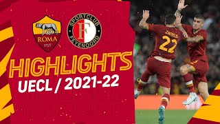 ZANIOLOOOOO  Roma 10 Feyenoord  Conference League Highlights 202122 [upl. by Bagley]