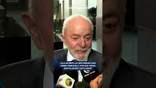 LULA SE IRRITA AO SER PERGUNTADO SOBRE VENEZUELA POR QUE TENHO QUE FALAR EM TODO LUGAR [upl. by Stillas]