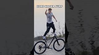 Como hacer surf en bici 🏄‍♂️tutorial mtb bike bikelife bicicleta como stuntbike wheeliefun [upl. by Annawyt510]