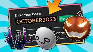 7 NEW CODES OCTOBER 2023 Roblox Promo Codes For ROBLOX FREE Items and FREE Hats NOT EXPIRED [upl. by Mika]