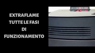 STUFA a pellet NORDICA EXTRAFLAME tutte le fasi di funzionamento [upl. by Iaht542]