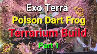 Exo Terra Poison Dart Frog Terrarium Build Pt1 Reveal [upl. by Ardnac715]