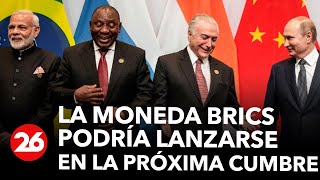 La moneda BRICS podría lanzarse en la próxima cumbre de Rusia [upl. by Ardnassac389]