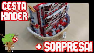 CESTA de KINDER para REGALO  SORPRESA🍫🎁 MUY FÁCIL [upl. by Gertrudis699]