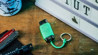 How To Paracord Lighter Wrap Keychain Tutorial DIY [upl. by Rusticus]