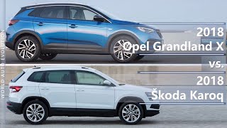 2018 Opel Grandland X vs 2018 Skoda Karoq technical comparison [upl. by Animsay688]