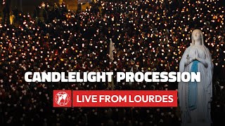 LIVE from Lourdes  Holy Rosary amp Candlelight Procession  February 10th 2024 [upl. by Larrabee]