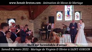 Quil est formidable daimer  Animation Messe Mariage Rock Morbihan 56  Benoît BRETON [upl. by Moss554]