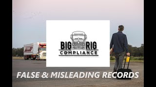 NHVR Work Diary training  False Records  Big Rig Compliance [upl. by Feenah124]