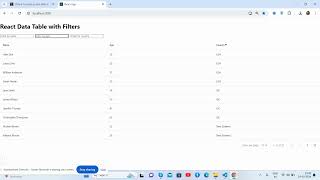React Data Table with custom filters working demo [upl. by Ecissej566]